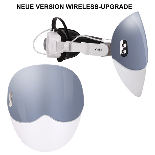 Cool-i® LED-Gesichtsmaske – 8-farbige Lichtanwendung mit Rot- & Infrarotlicht – Kabellos, mit Timer & Sprachsteuerung – Für entspannte Hautpflegeroutine