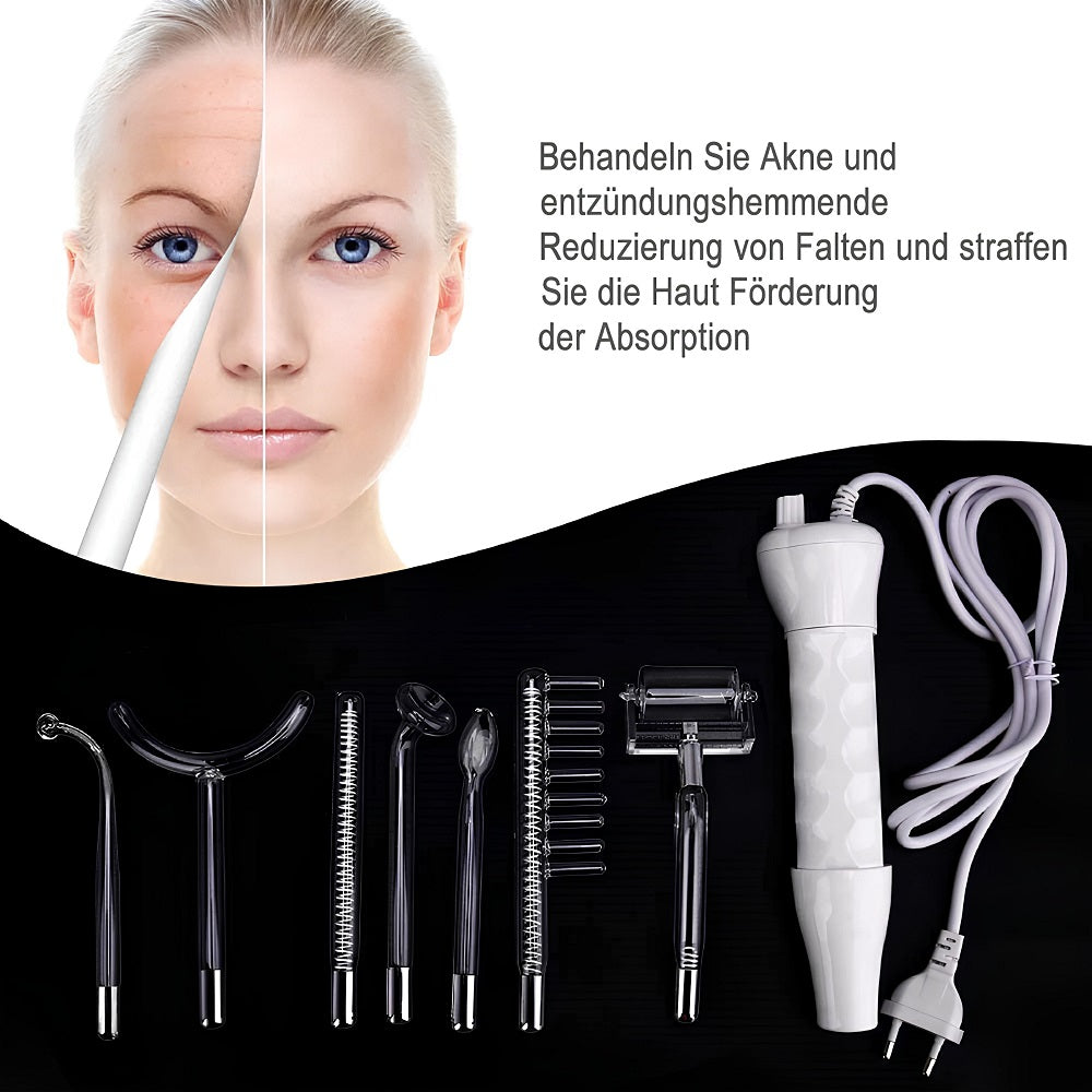 Vorher-Nachher Ergebnis mit COOL-i Hochfrequenzgerät – reduzierte Falten und verbesserte Hauttextur