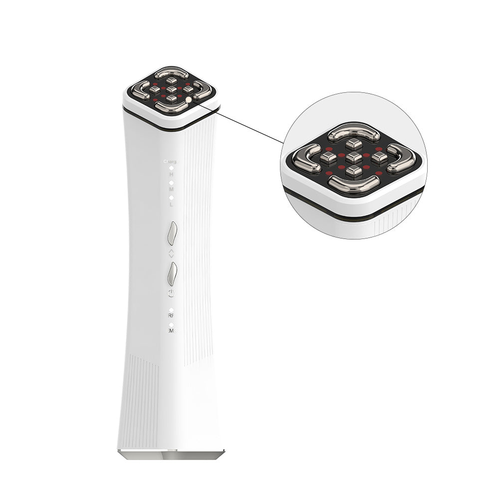 Cool-i ® RF & EMS Gesichtspflegegerät mit Lichttherapie – Multifunktionaler Anti-Aging Massager für Hautstraffung, Faltenreduktion & Lifting