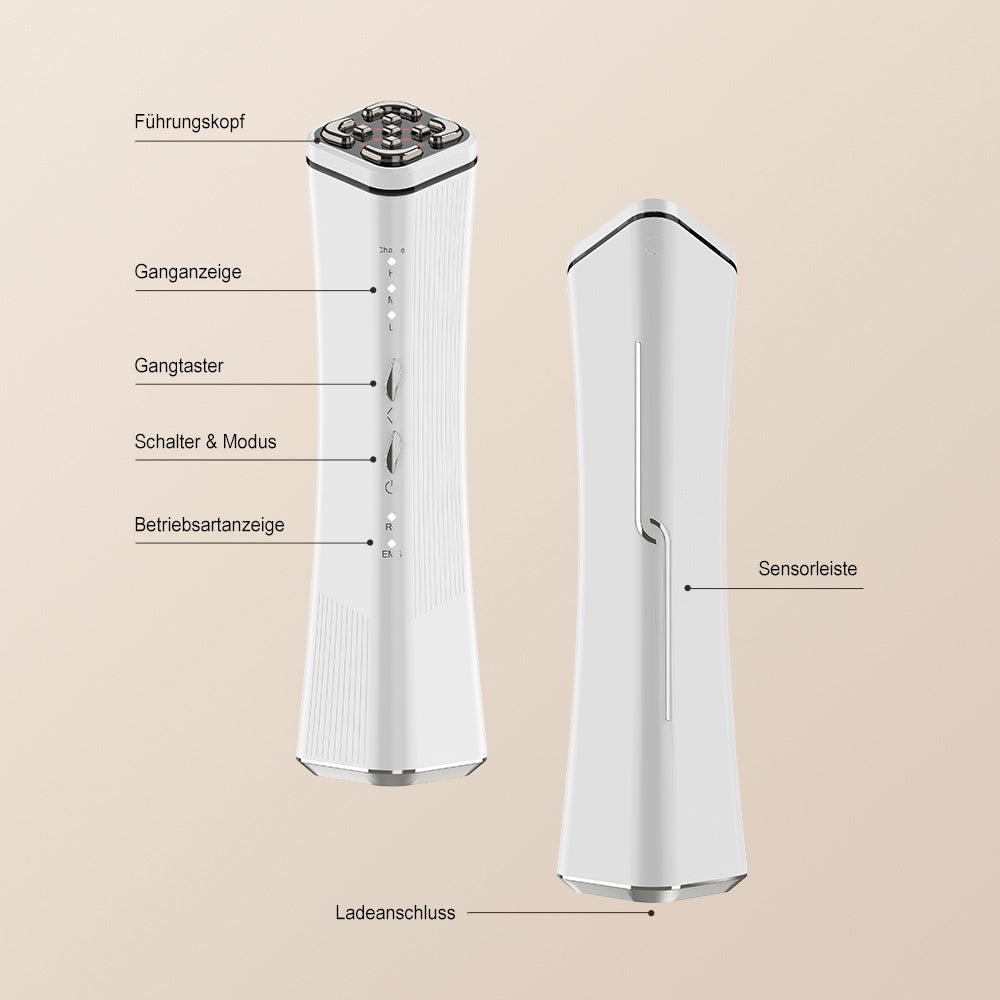 Cool-i ® RF & EMS Gesichtspflegegerät mit Lichttherapie – Multifunktionaler Anti-Aging Massager für Hautstraffung, Faltenreduktion & Lifting