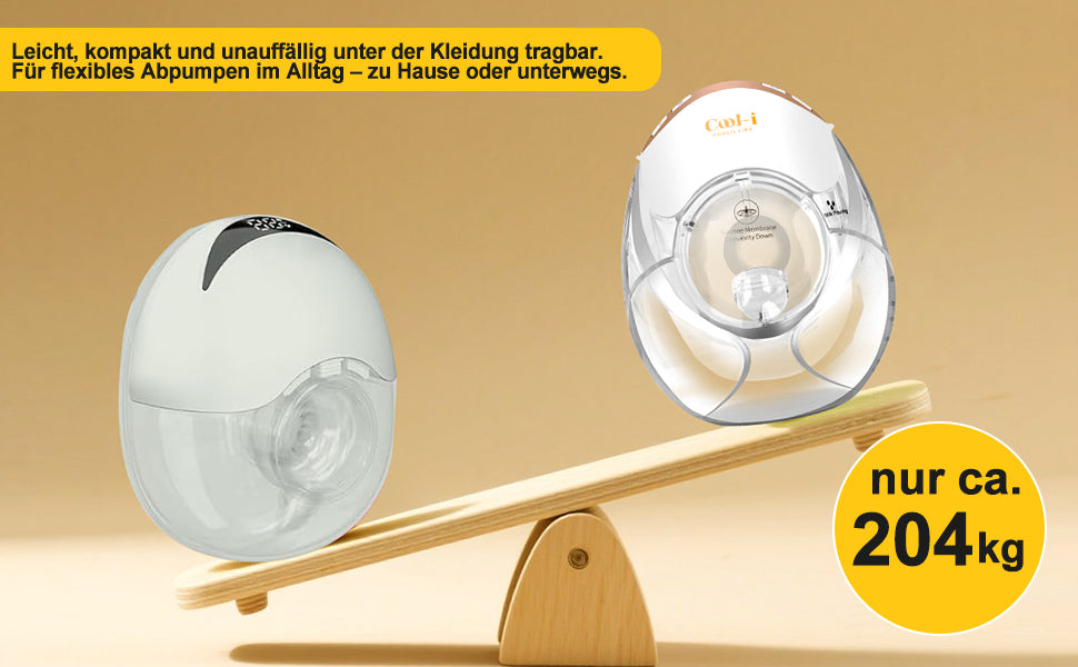 Cool-i® Elektrische Tragbare Milchpumpe GLE32 – BPA-frei, 3 Modi & 12 Stufen, 3 Flanschgrößen (18/21/24 mm), 300 ml