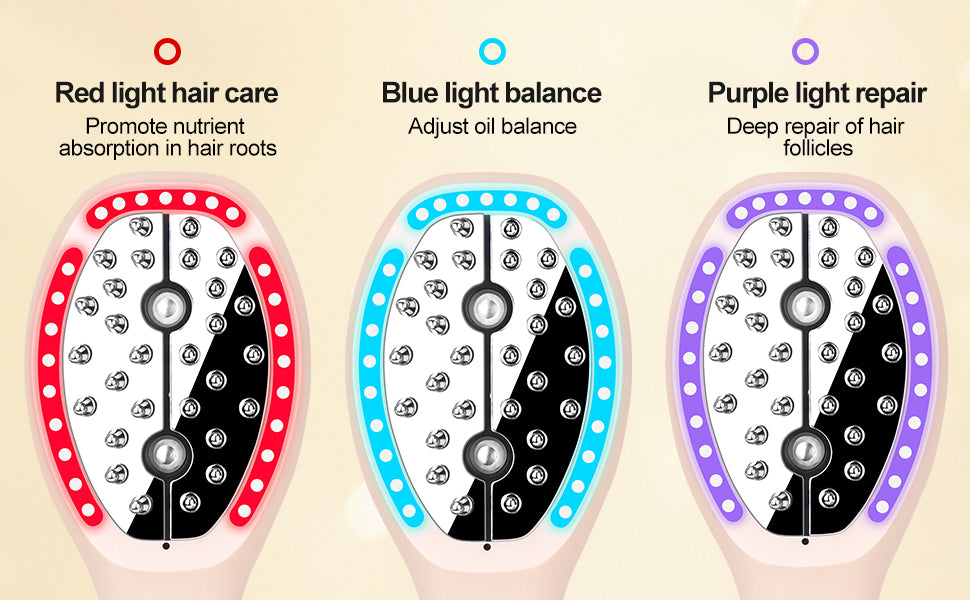 Cool-i ® 5-in-1 Kopfhaut-Massagebürste – Mit 4-Farben-LED + Infrarot für Haarwachstum, EMS, Vernebelung, Ionen & Massage für gesunde Kopfhaut und kräftiges Haar