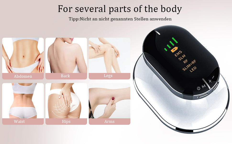 COOL-I® EMS & RF Körperpflegegerät – 6-in-1 Massagegerät mit LED, Hochfrequenz & Vibrationsfunktion – Für Hautentspannung & Pflege zu Hause