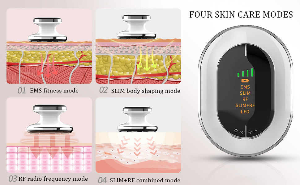 COOL-I® EMS & RF Körperpflegegerät – 6-in-1 Massagegerät mit LED, Hochfrequenz & Vibrationsfunktion – Für Hautentspannung & Pflege zu Hause