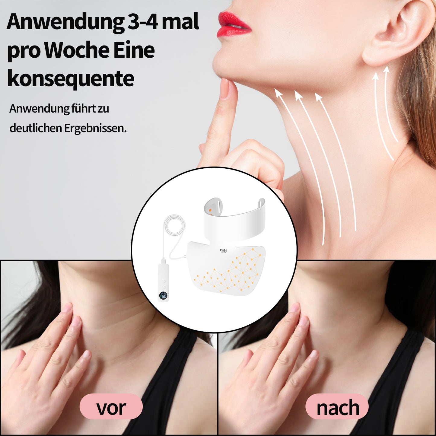 Nacken- und Oberkörper-Rotlichttherapie Maske