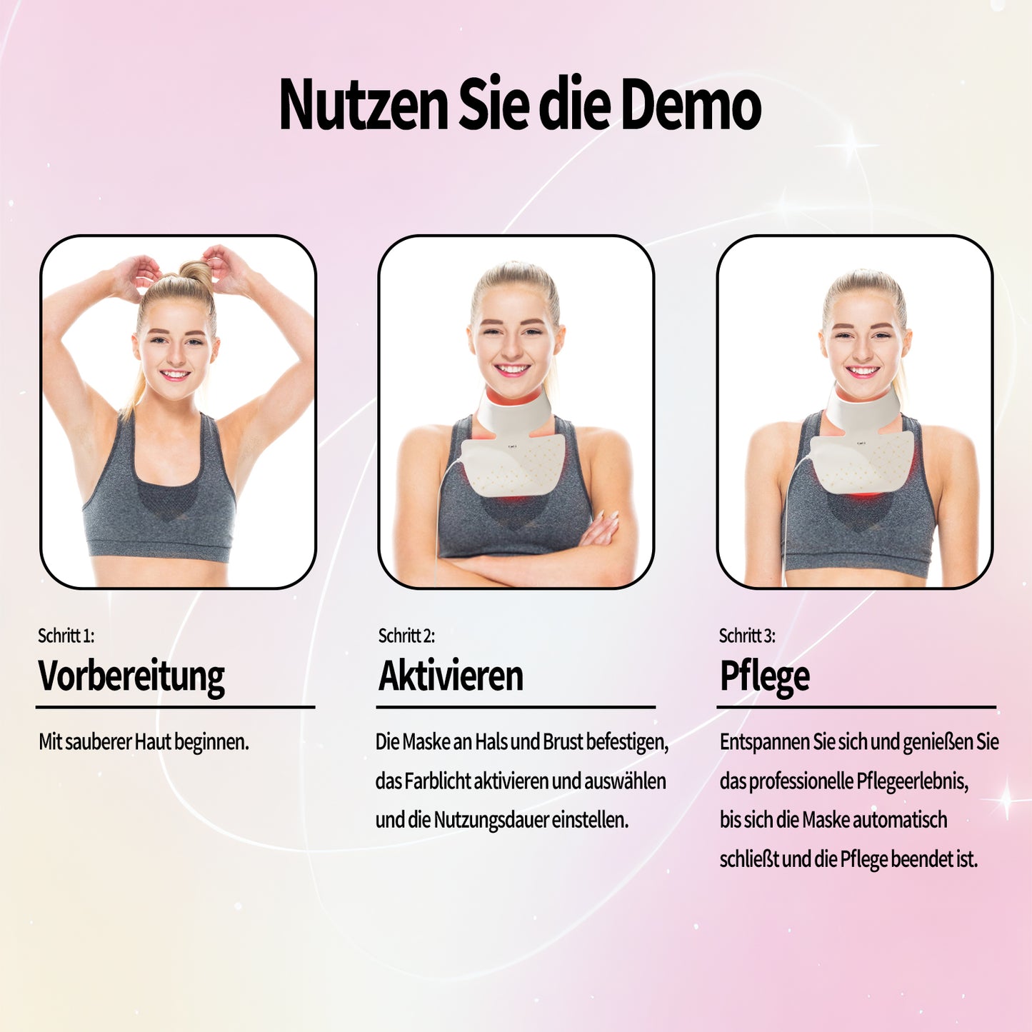 Nacken- und Oberkörper-Rotlichttherapie Maske