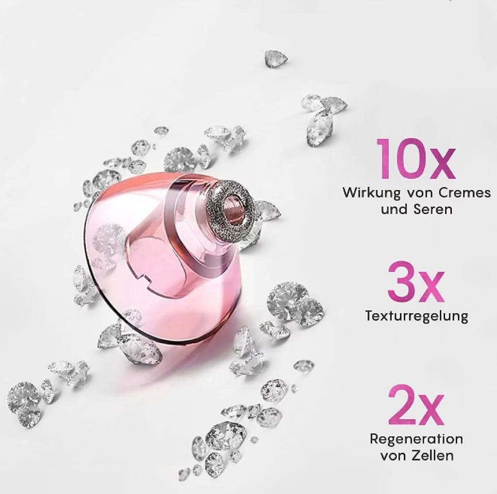 Mitesserentferner mit Diamant-Aufsatz – 10x bessere Wirkung von Cremes und Seren, 3x Texturverbesserung