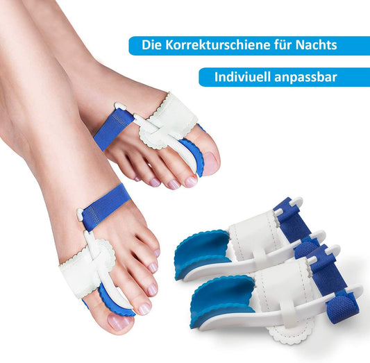 2x Zehenspreizer Zehen-Korrektur Ballenschutz Schiene Hallux Valgus Fuß Bandage