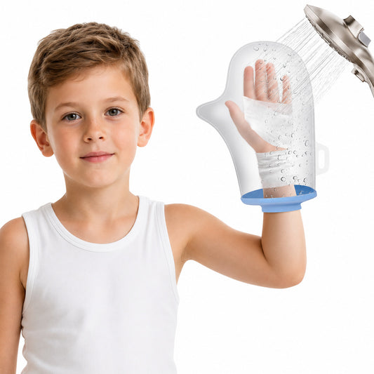 COOL-i Kinder Hand Duschschutz, wasserdichte Duschhülle, wiederverwendbar & spritzfest
