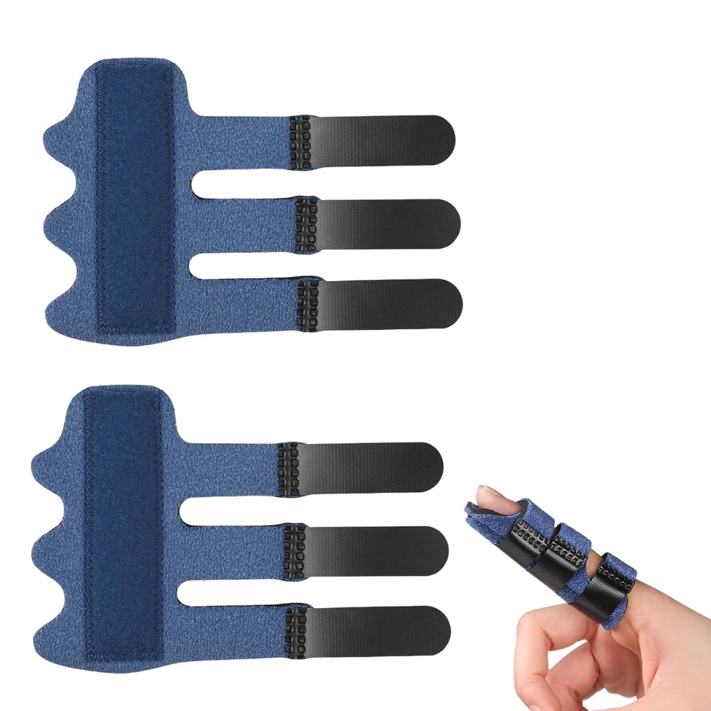 Verstellbare Fingerschiene mit Aluminiumstreifen – Fingerstütze zur Ruhigstellung, atmungsaktiv, Universalgröße, 2 Stück