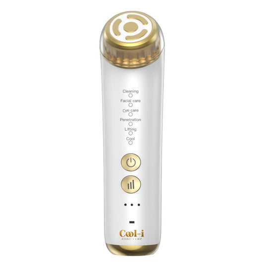 COOL-i® 2MHz RF & EMS Gesichtsmassagegerät – 6-in-1 Hautverjüngung mit Ultraschall, Licht & Kühlmodus