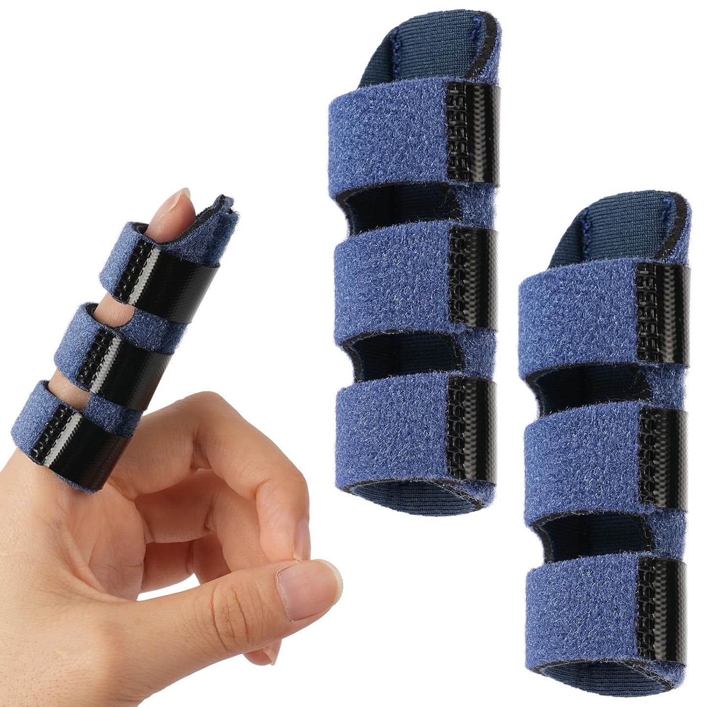 Verstellbare Fingerschiene mit Aluminiumstreifen – Fingerstütze zur Ruhigstellung, atmungsaktiv, Universalgröße, 2 Stück