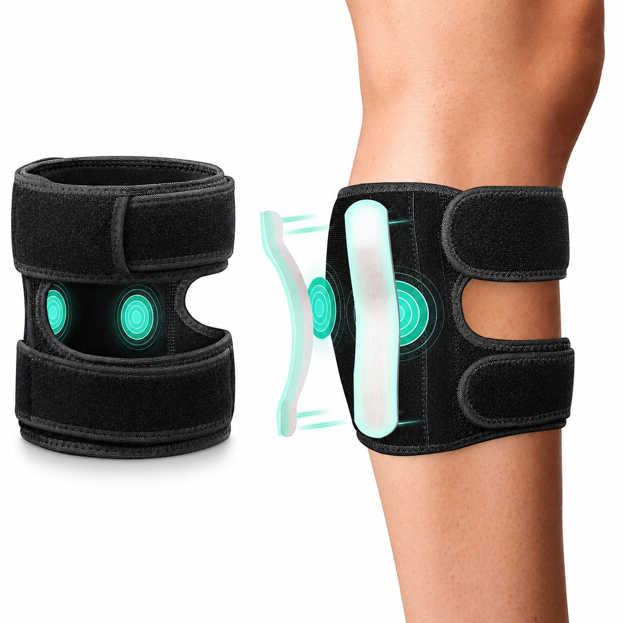 COOL-i Waden Kompressionsbandage, verstellbar, mit Polstern & Anti-Rutsch für Sport & Alltag