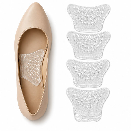 COOL-i Fußgewölbe Pads 2 Paar, Gel Arch Support Einlagen mit 2 Höhen, selbstklebend & zuschneidbar
