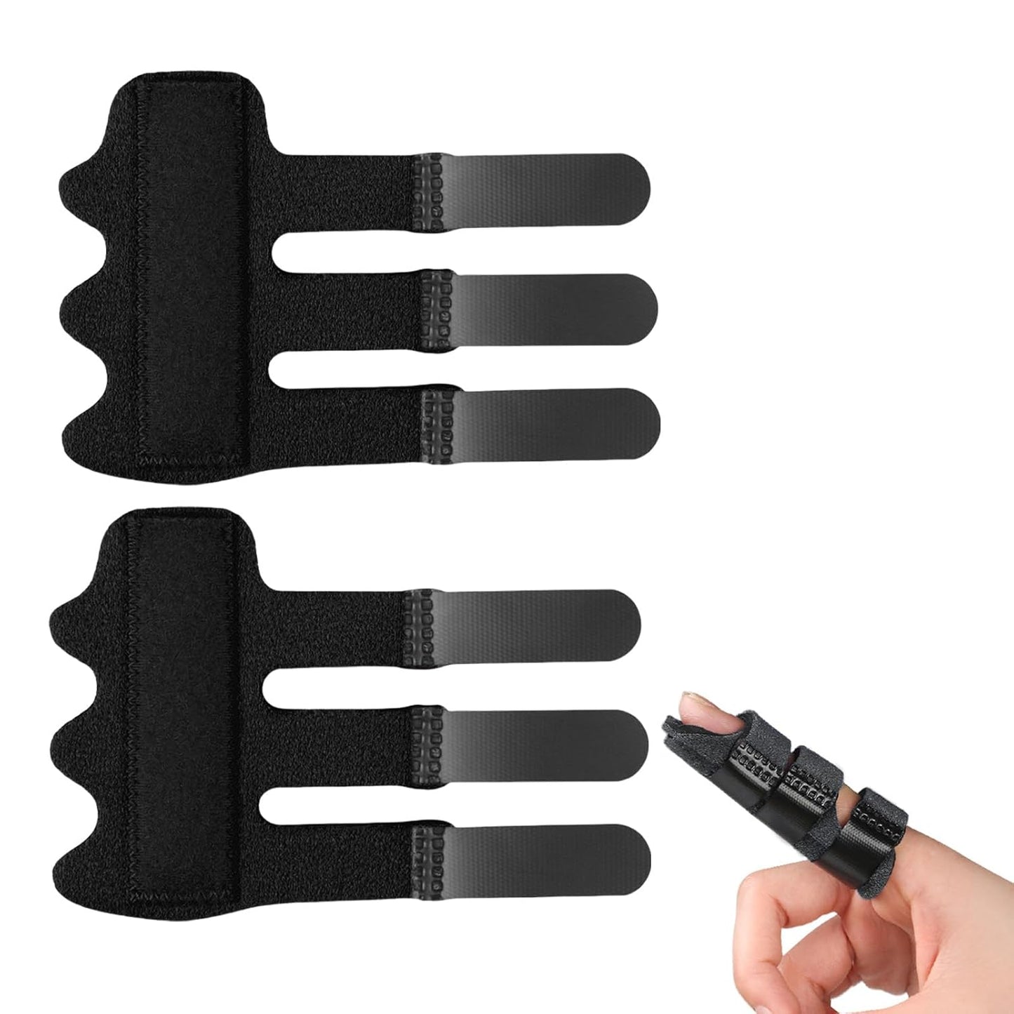 Verstellbare Fingerschiene mit Aluminiumstreifen – Fingerstütze zur Ruhigstellung, atmungsaktiv, Universalgröße, 2 Stück
