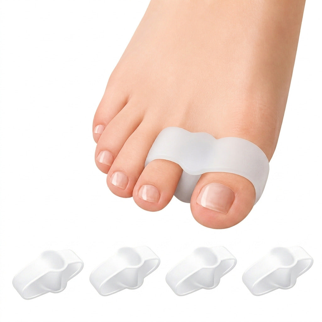 Zehentrenner Gel Set 2 Paar, weich & flexibel, für überlappende Zehen, unisex tragbar