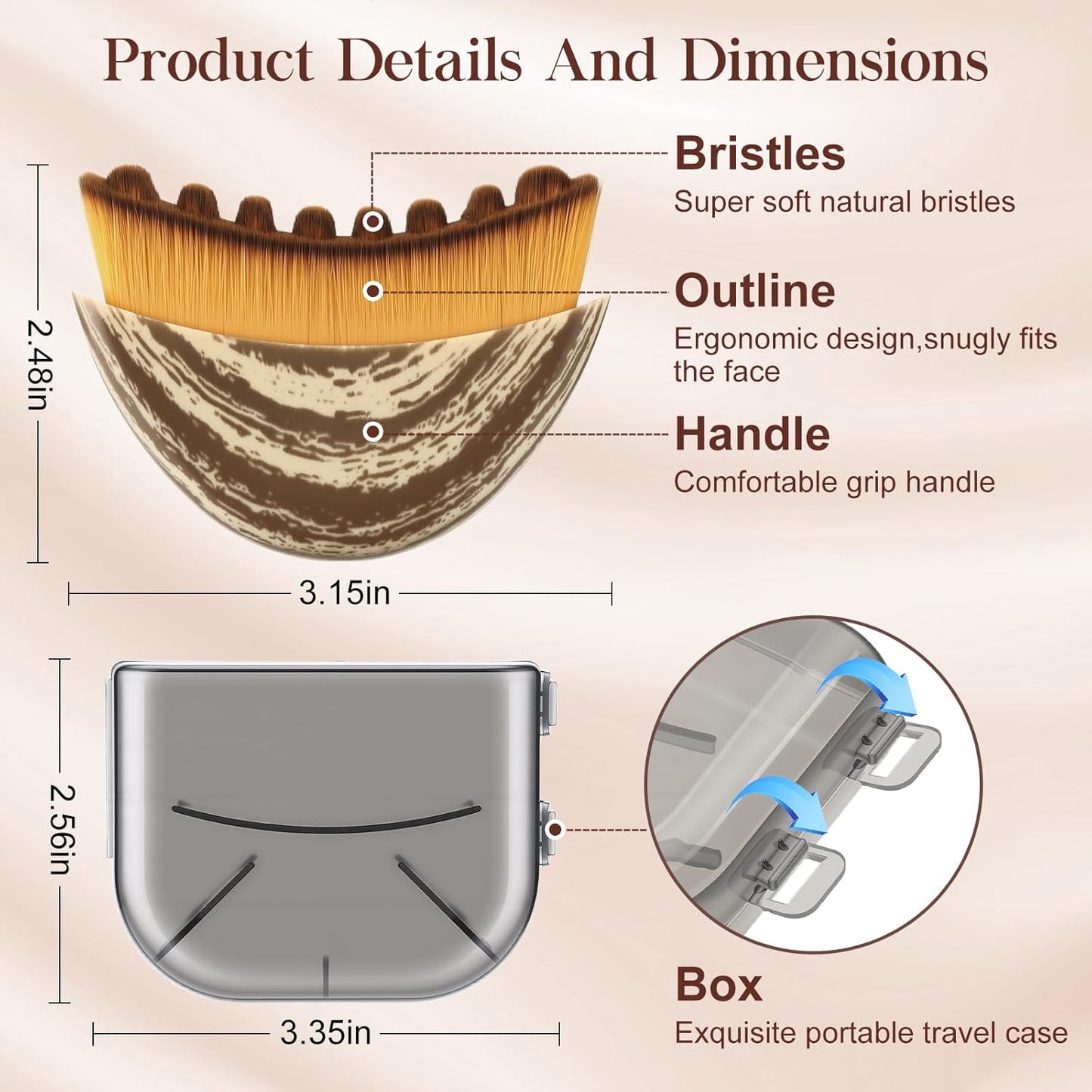 Cool-i ® Facial Contour Massage Brush – Weiche Beauty- & Pflegebürste für Gesichts­massage,  für alle Hauttypen
