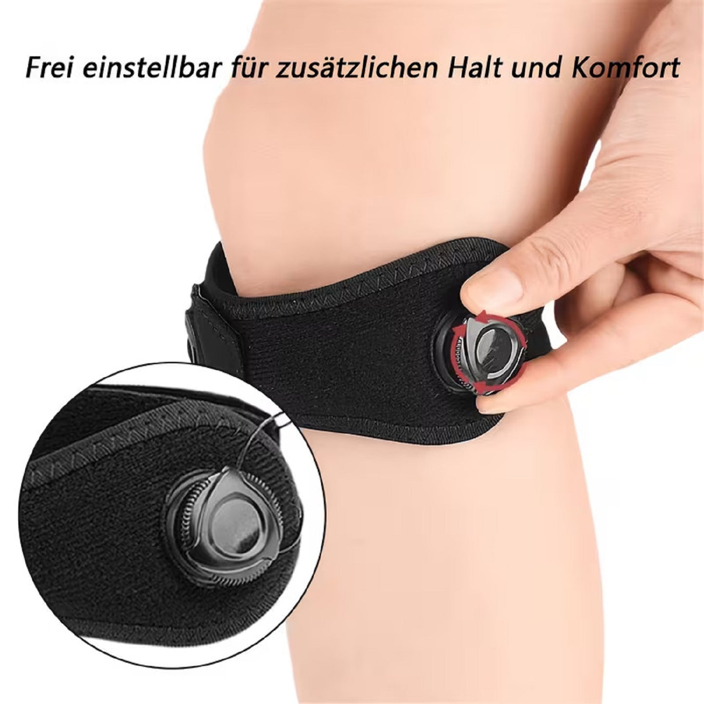 Patella Knieband mit Drehverschluss, für Sport & Alltag, stabilisiert die Kniescheibe