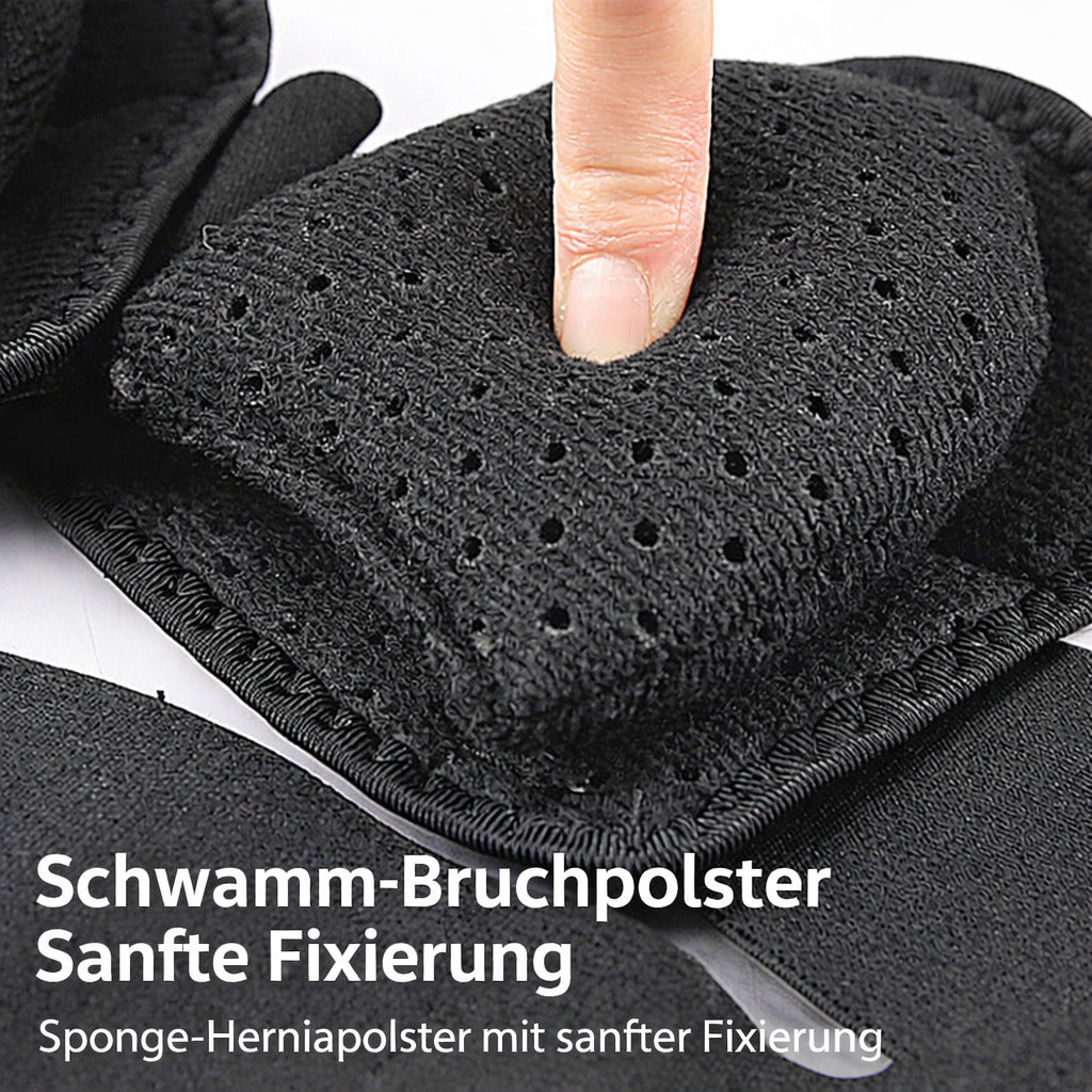 Leistenbandage verstellbar mit 2 abnehmbaren Polstern, Herniengürtel links/rechts/doppelt tragbar, atmungsaktiv