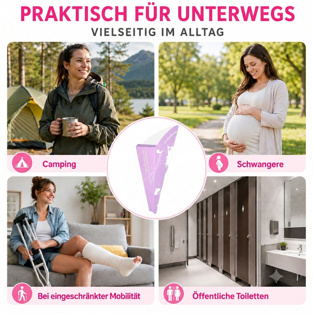 COOL-i 40 Einweg Urinierhilfen für Frauen, Stehurinierhilfe, hygienisch, auslaufsicher, einzeln verpackt, Reise & Outdoor