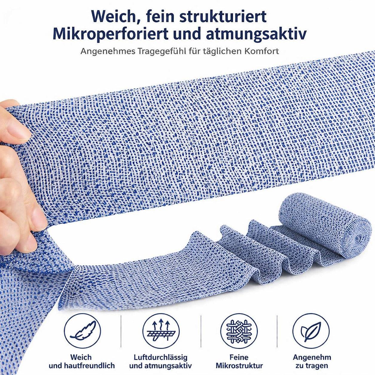 Kühlbandage 2er Set, elastisch & atmungsaktiv, Kompressionsbandage für Handgelenk, Knie & Knöchel, Sport & Alltag