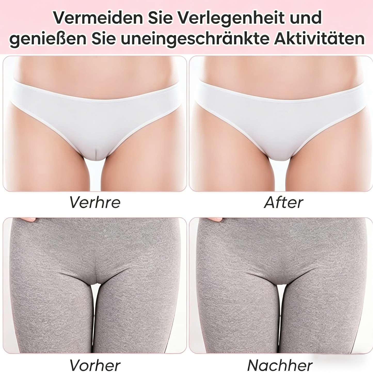 Unsichtbare Silikon Einlagen 4er Set, nahtlos, selbsthaftend, wiederverwendbar, geeignet für Bikini, Leggings & enge Kleidung