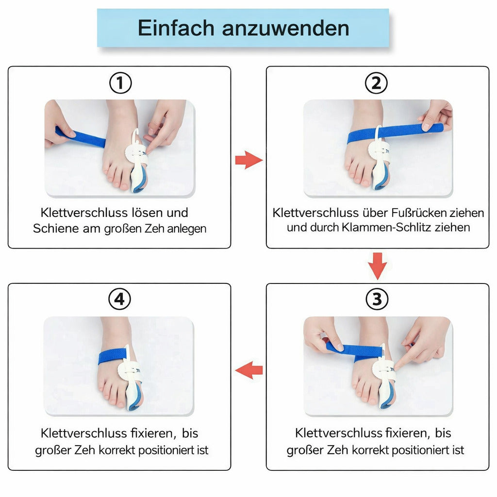 2x Zehenspreizer Zehen-Korrektur Ballenschutz Schiene Hallux Valgus Fuß Bandage