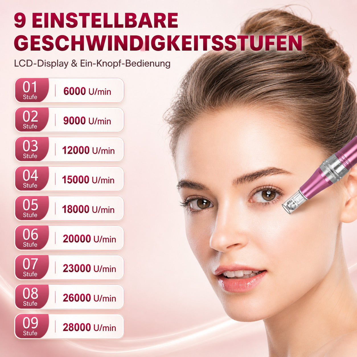 Cool-i® Microneedling-Stift mit 7 LED-Farben –Für Hautverjüngung und Faltenreduktion （V2）