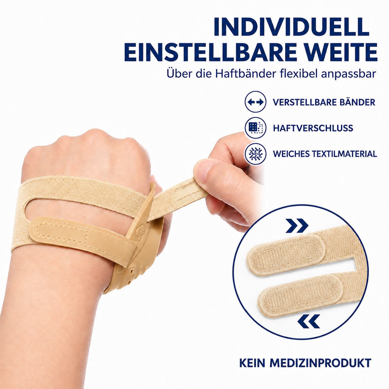 COOL-i CMC Daumenstütze mit Metallstrebe, verstellbar & ergonomisch, für die linke Hand