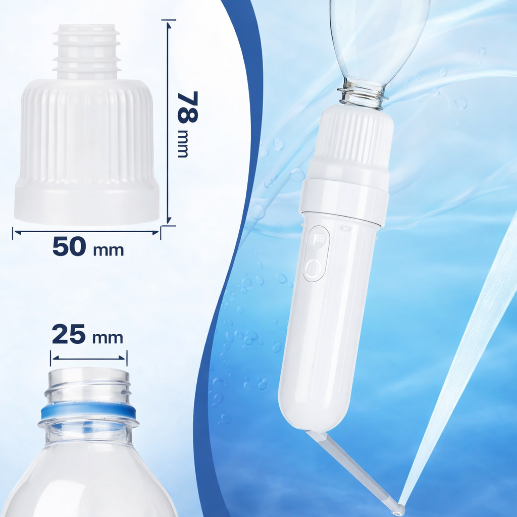 Cool-i® Elektrisches Reise-Bidet, wiederaufladbarer Hand-Bidet-Duschkopf mit 3 Sprühmodi, IPX7 wasserdicht, USB-C, tragbarer Intim-Reiniger