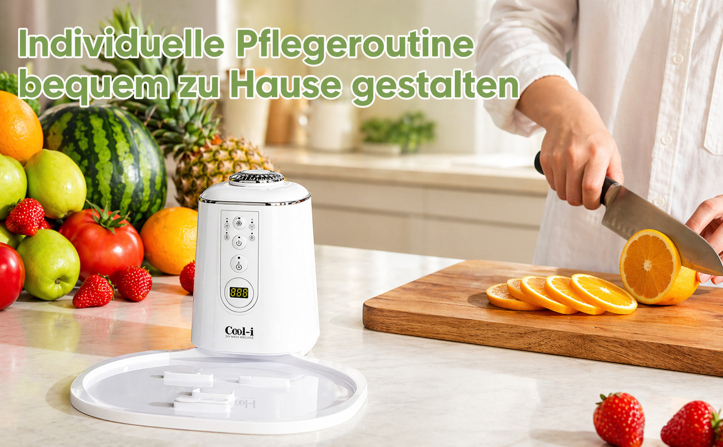 Cool-i® DIY Gesichtsmasken-Maker – Mini-Maschine zur Herstellung frischer Gesichtsmasken mit Kollagen, für natürliche Hautpflege zuhause