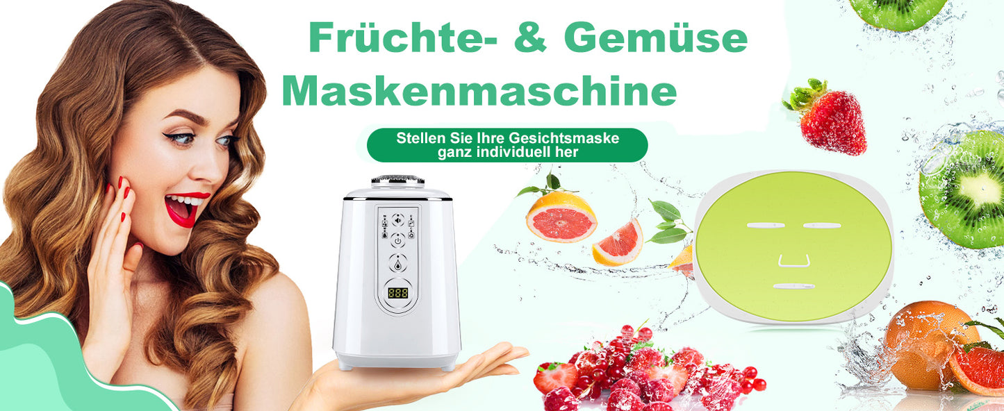 Cool-i® DIY Gesichtsmasken-Maker – Mini-Maschine zur Herstellung frischer Gesichtsmasken mit Kollagen, für natürliche Hautpflege zuhause