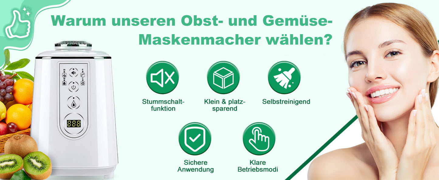 Cool-i® DIY Gesichtsmasken-Maker – Mini-Maschine zur Herstellung frischer Gesichtsmasken mit Kollagen, für natürliche Hautpflege zuhause