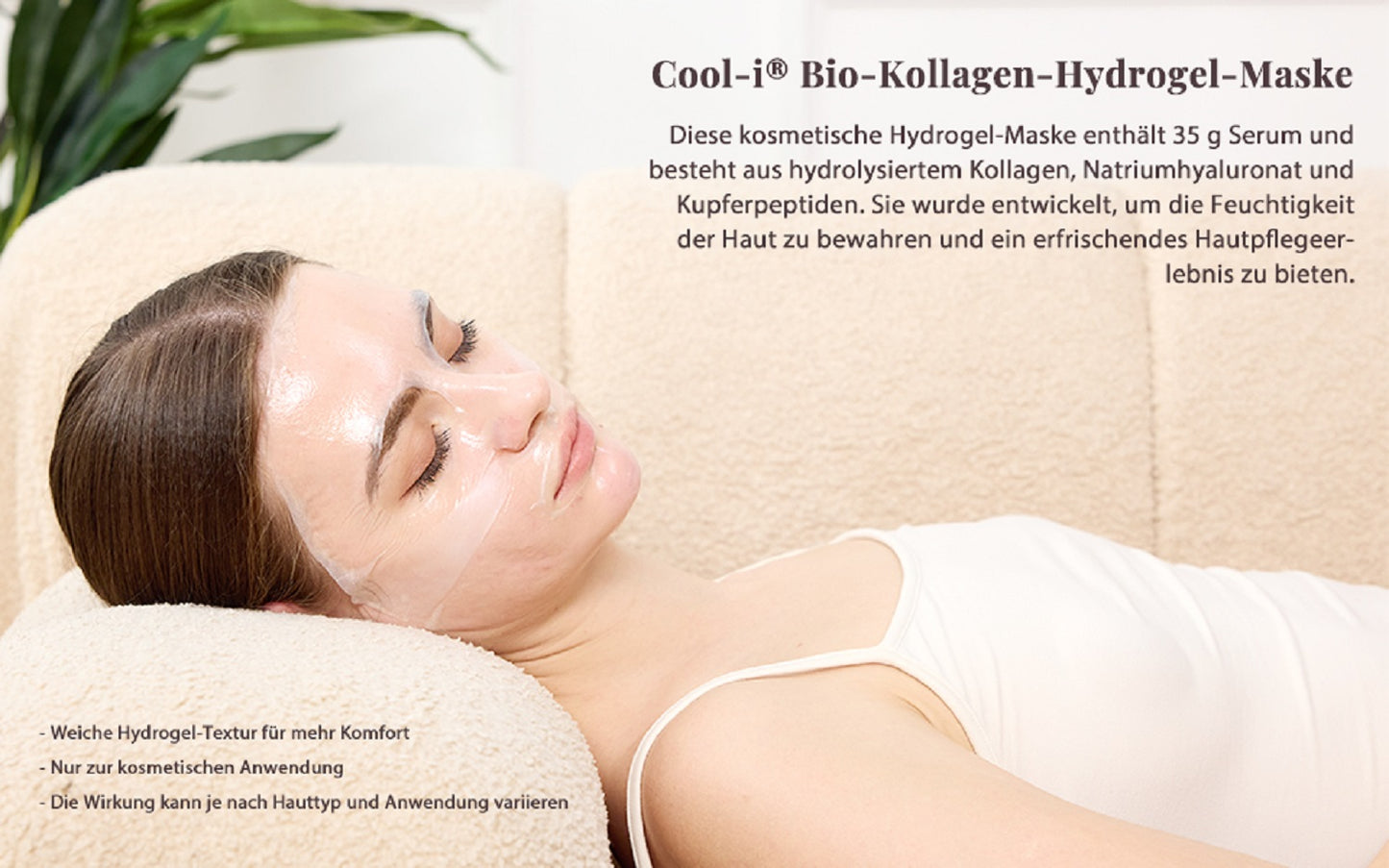 Cool-i® Bio Collagen Real Deep Maske – 5 Stück | Collagen & Kupferpeptide | Beruhigende & feuchtigkeitsspendende Pflege