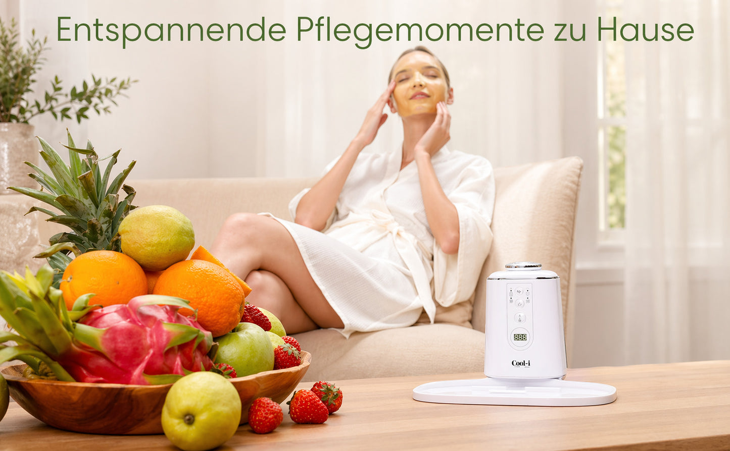 Cool-i® DIY Gesichtsmasken-Maker – Mini-Maschine zur Herstellung frischer Gesichtsmasken mit Kollagen, für natürliche Hautpflege zuhause