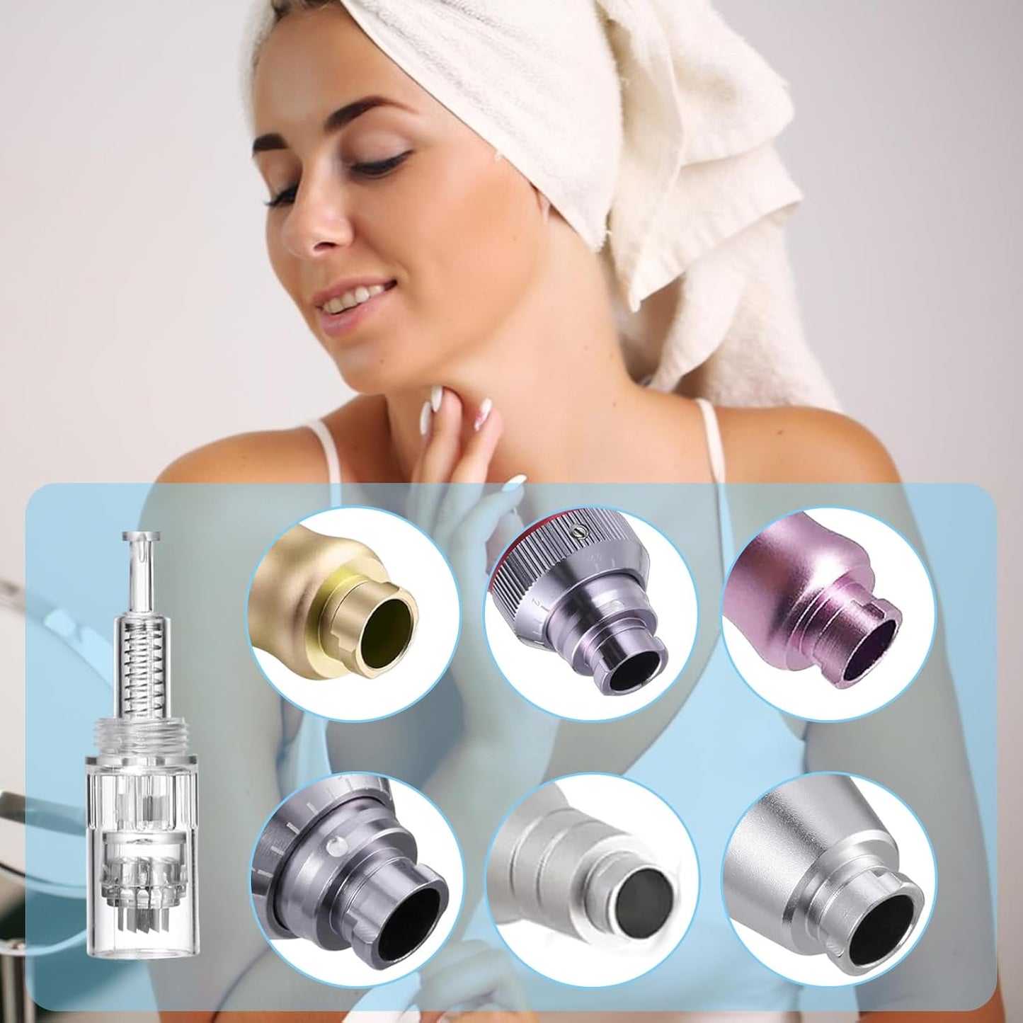 Cool-i® 20 Stk. Microneedling-Nadeln – 36-Pin Ersatzaufsätze, einzeln steril verpackt – kompatibel mit Microneedling Pen zur Hautpflege & Porenverfeinerung.(V2)