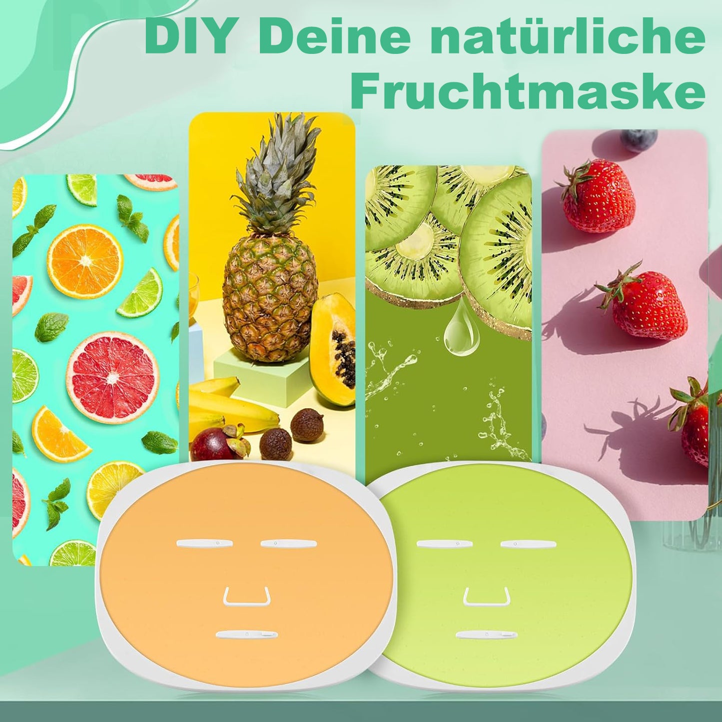 Cool-i® DIY Gesichtsmasken-Maker – Mini-Maschine zur Herstellung frischer Gesichtsmasken mit Kollagen, für natürliche Hautpflege zuhause