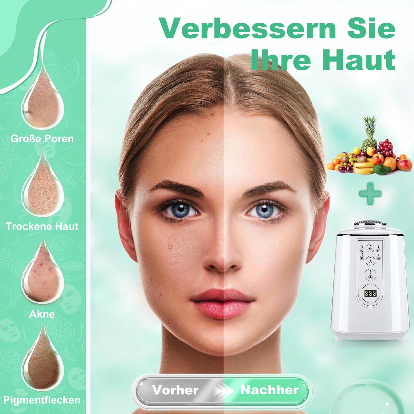Cool-i® DIY Gesichtsmasken-Maker – Mini-Maschine zur Herstellung frischer Gesichtsmasken mit Kollagen, für natürliche Hautpflege zuhause
